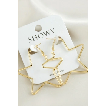 Yıldız Yeni Sezon Metal Küpe