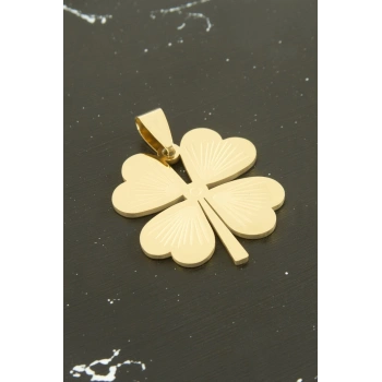 Yonca Çelik Kolye Ucu 2,5 cm