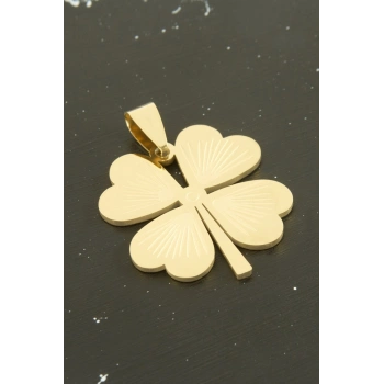 Yonca Çelik Kolye Ucu 3,5 cm