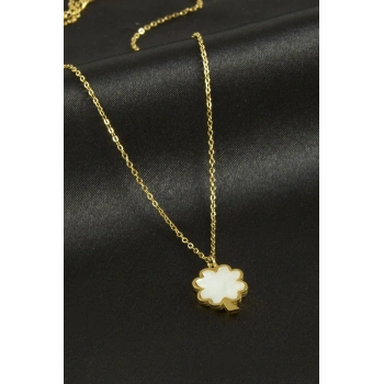 Yonca Sedef Lüks Çelik Kolye