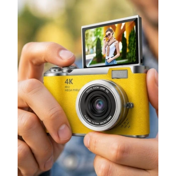 Yüksek Çözünürlüklü 48 Mp Kamera 4k Video Çekim Selfie Vlog Fotoğraf Makinesi