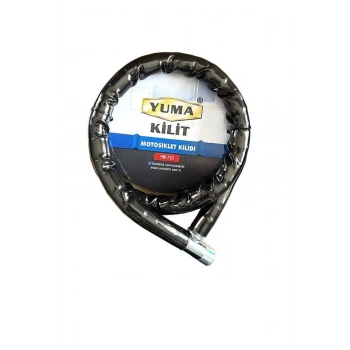 Yuma Ym-752 Motorsiklet Kilidi Anahtarlı Körüklü Siyah ( Boy : 120cm-çap : 22mm )