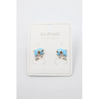 Yunus Balığı Küpe - Altın