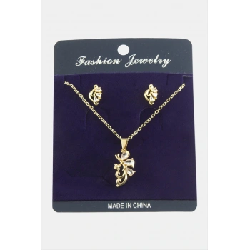 Yusufçuk Zirkon Taşlı Set Kolye
