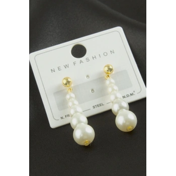 Yuvarlak İnci Küpe