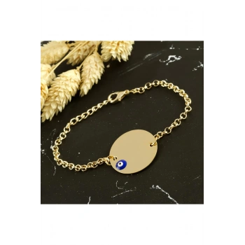 Yuvarlak İsim Yazılabilir Boş Plaka Bileklik