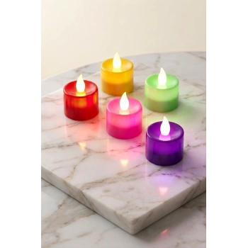 Yuvarlak Şekilli Işıklı Mum 4 cm