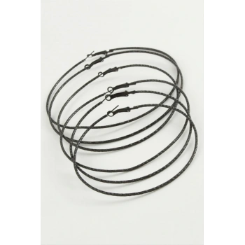 Zikzak Desenli Metal Halka Küpe 6 Adet