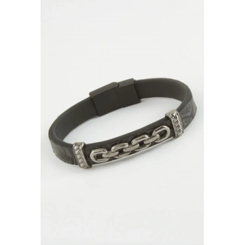 Zincir Kaliteli Mıknatıslı Suni Deri Bileklik