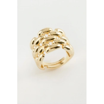 Zincir Şekilli Metal Yüzük