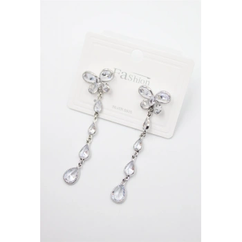 Zirkon Taşlı Küpe - Gümüş