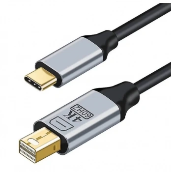 ZR126 Siyah Type-C Mini Dp Çevirici Kablo 1,8 M