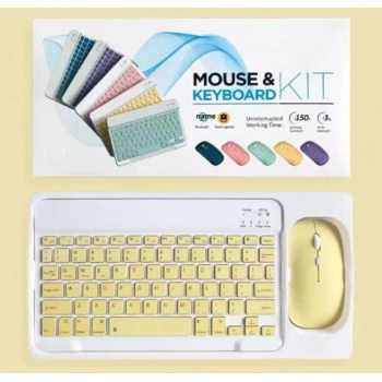 ZR20Km Sarı Kablosuz Klavye Mouse Set