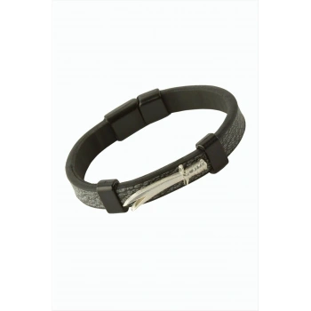 Zülfikar Mıknatıslı Deri Bileklik