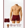MARSiLYAN- Pamuklu Düz Bordo Renk Erkek Boxer