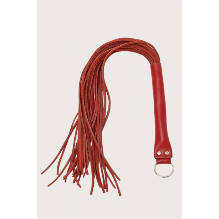 MARSiLYAN-  Deri Fantezi Harness Kırmızı Kırbaç