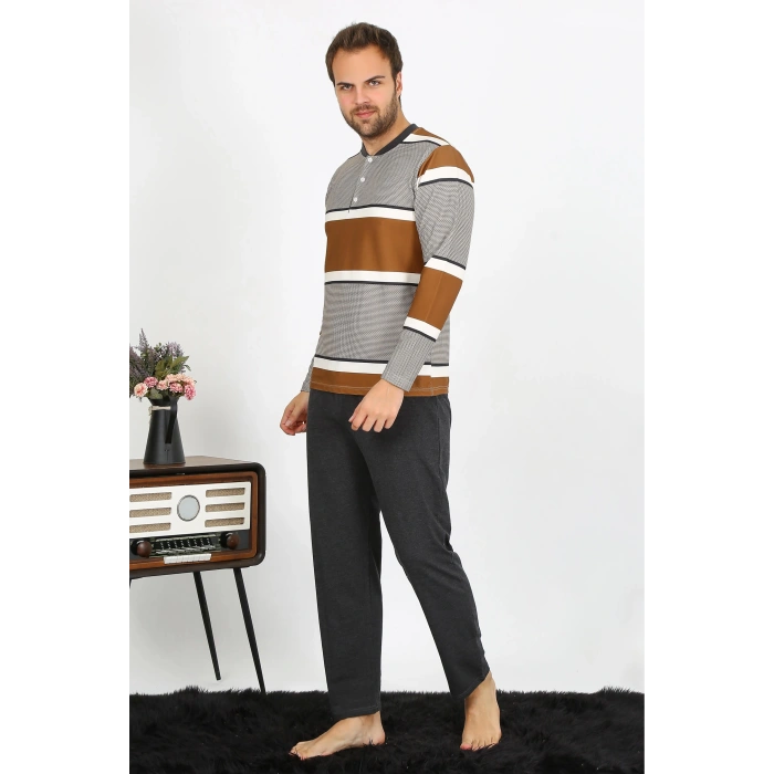 MARSiLYAN- Erkek Uzun Kol Penye Pijama Takım