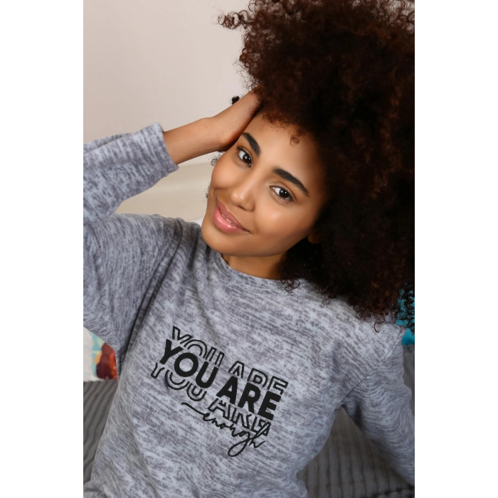 MARSiLYAN- Polar Kadın Pijama Takımı Gri