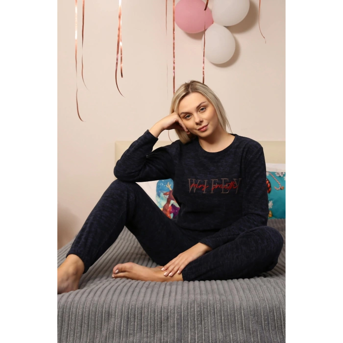 MARSiLYAN- Polar Kadın Pijama Takımı Lacivert