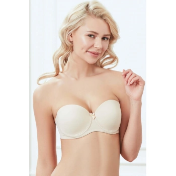 Balenli Desteksiz Dolgusuz Askısız Straplez Günlük Klasik T-shirt Sütyeni