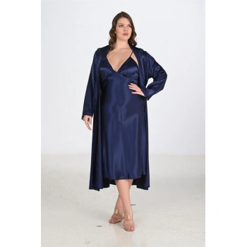 MARSiLYAN- 2li Lacivert Sabahlık Takımı Bigsize 6225