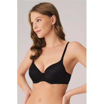 MARSiLYAN-  Balenli Destekli Dolgulu Askıları Çıkabilen Günlük Klasik T-shirt Sütyeni