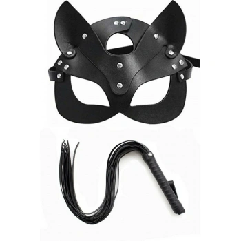 MARSiLYAN-  Kırbaç Maske Deri İkili Takım