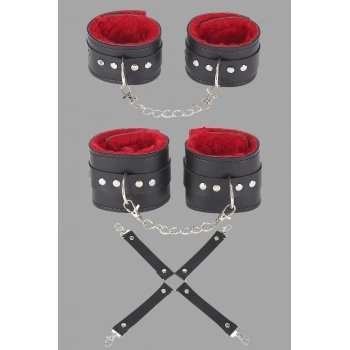 MARSiLYAN-  Siyah Kırmızı Harness Fantezi Aksesuar Set