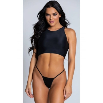 MARSiLYAN-  Tül Siyah Tanga String