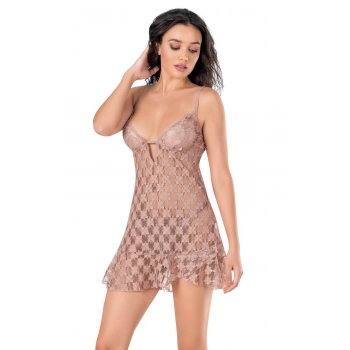 MARSiLYAN-   Vizon Kısa Tül Gecelik