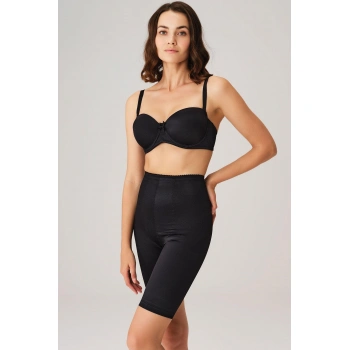 Toparlayıcı Bel Ve Bacak İnceltici Dikişli Uzun Paçalı Orta Bel Sıkı Şort Korse