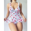 MARSİLYAN-Vişne Desenli Fantezi Body