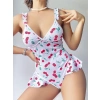 MARSİLYAN-Vişne Desenli Fantezi Body
