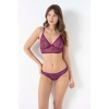 MARSiLYAN- Balensiz Desteksiz Dolgusuz Dantelli Bralet Sütyen Ve Slip Takım