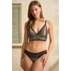 MARSiLYAN- Balensiz Desteksiz Dolgusuz Dantelli Bralet Sütyen Ve Slip Takım