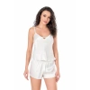 MARSiLYAN-   Ekru Saten Babydoll Şort Takımı