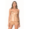 MARSiLYAN- Gold Saten Babydoll Şort Takımı