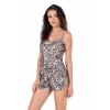 MARSiLYAN-   Leopar Saten Babydoll Şort Takımı