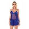 MARSiLYAN-   Saks Saten Babydoll Şort Takımı