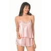 MARSiLYAN- Somon Saten Babydoll Şort Takımı
