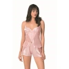 MARSiLYAN- Somon Saten Babydoll Şort Takımı