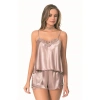 MARSiLYAN- Vizon Saten Babydoll Şort Takımı
