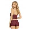 MARSiLYAN- Bordo Saten Şort Takımı 9219