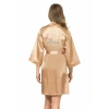 MARSiLYAN- Gold Kısa Saten Bride Sabahlık