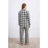 MARSiLYAN- Kareli Flanel Görünümlü Uzun Kollu 2li Pijama Takımı