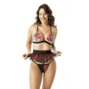 MARSiLYAN-  Nakış Detaylı Fantazi Sütyen Tanga String Takımı