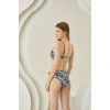 MARSiLYAN- Siyah Beyaz Desenli Kırmızı İp Askılı Lotus Bikini Takımı