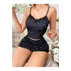 MARSiLYAN- Yıldız Desenli Askılı Şortlu Pijama Takımı