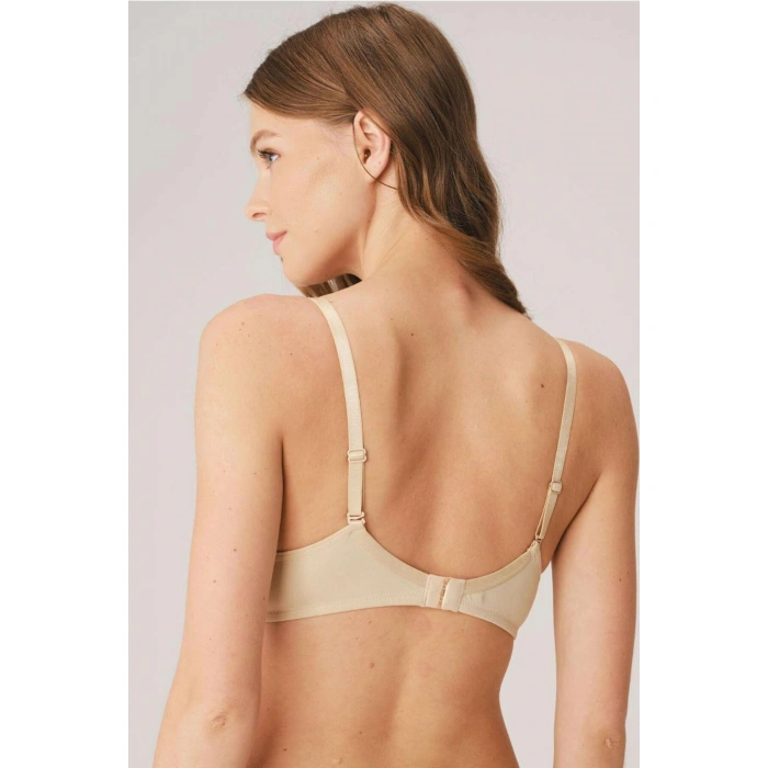  Balenli Destekli Dolgulu Askıları Çıkabilen Günlük Klasik T-shirt Sütyeni