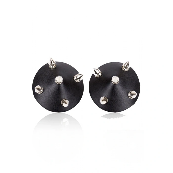 MARSiLYAN- Siyah Çivili Deri Fantezi Göğüs Ucu Kapatıcı